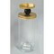 Contemporary Home Living 10.25" Clear and Gold Display Glass Pillar Candle Holder